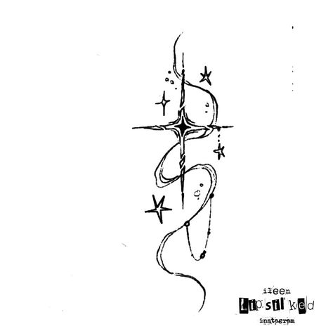 Minimal Kpop Tattoo, Astral Projection Tattoo, Star Tattoo Sketch, Simple Cybersigilism Tattoo, Tattoo Cybersigilism, Line Art Star Tattoo, Simple Line Star Tattoo, Cybersigilism Tattoo, Do It Yourself Tattoo