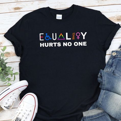 Pride Stuff, Human Rights Day, Womens Equality, Custom Birthday Shirts, Equality Shirt, Racial Equality, Human Right, Gender Equality, Equal Rights