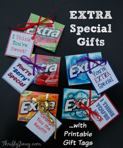 Extra special little gifts with EXTRA Gum #ExtraGumMoments #ad Gum Gift Tags, Extra Gum, Gifts For Him Birthday, Thoughtful Gifts For Him, Romantic Gifts For Him, Diy Gifts For Him, Employee Appreciation Gifts, Gifts Teacher