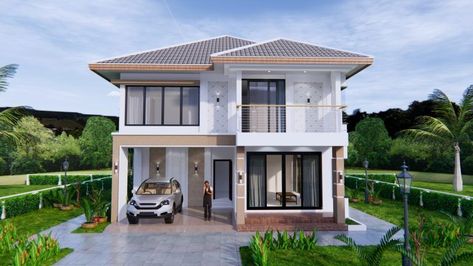 Two Storey House Plans, 4 Bedroom House Designs, Narrow House Designs, Two Story House Design, 2 Storey House Design, 2 Storey House, Modern Contemporary Homes, Plans Architecture, Custom Home Plans