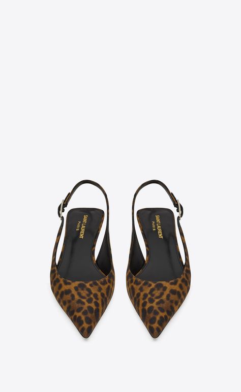 CHERISH slingback pumps in leopard grosgrain | Saint Laurent | YSL.com Leopard Print Pumps, Tods Bag, Leopard Pumps, Tory Burch Dress, Leopard Heels, Iconic Bags, Brown Leopard, Boot Pumps, Slingback Pump