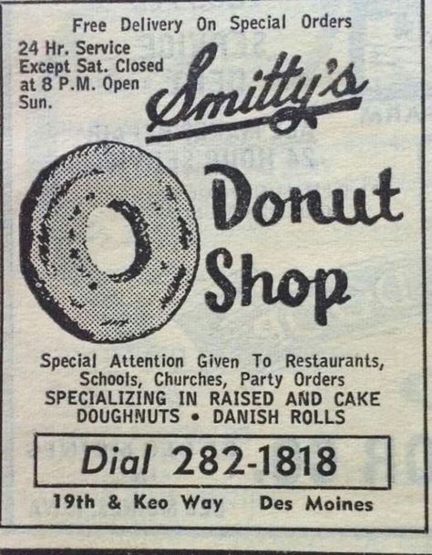 Smitty's donut shop Vintage Donut Shop Aesthetic, Retro Donut Shop, Vintage Donut Shop, Deli Branding, Bread Image, Donuts Logo, Future Branding, Canva Layout, Diner Logo