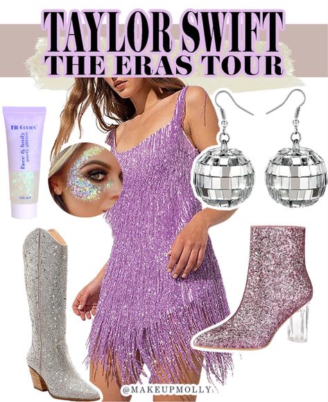 Taylor Swift Outfits On Stage, Taylor Swift Eras Tour Outfits Lover Amazon, Taylor Swift Concert Outfit Sparkly, Taylor Swift Concert Outfit Glitter, Sparkly Taylor Swift Outfit, Taylor Swift Concert Outfit Purple, Taylor Swift Sparkly Boots Outfit, Taylor Swift Bejeweled Outfit Ideas, Eras Tour Outfit Ideas Folklore Evermore