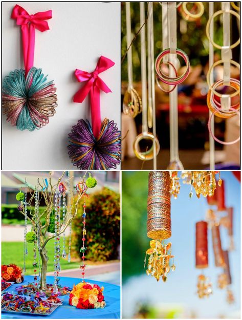 Wedding Decorations Indian Home, Diy Wedding Decorations Indian, Wedding Decorations Indian, Bangle Ceremony, Indian Wedding Theme, Mehendi Decor Ideas, Wedding Entrance Decor, Diy Baby Shower Decorations, Floral Wedding Invitation Card