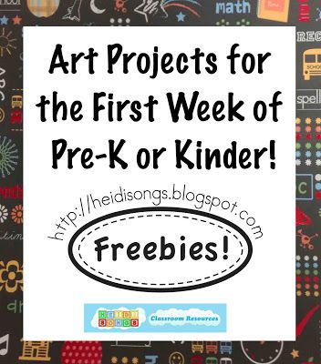 Free Art Projects for the First Week of Pre-K or Kinder! First Week Of School Art Projects Kindergarten, Preschool First Week, First Week Of Kindergarten, Kindergarten First Week, Prek Art, Kindergarten Anchor Charts, September Themes, Kindergarten Art Lessons, Kindergarten Projects