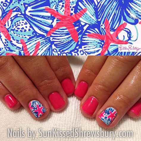 Lilly Pulitzer Nails, Lilly Inspired, Pick Your Poison, Inspired Nails, Nails Pink, Nail Games, Gel Manicure, Fun Nails, Summer Nails