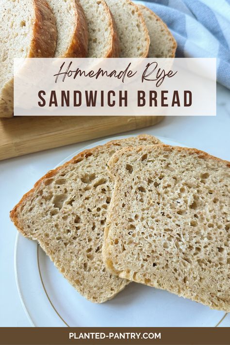 This delicious Homemade Rye Bread recipe comes together in just a few hours with no kneading and a few staple ingredients! So easy, you'll never want the store-bought stuff again. Vegan Rye Bread Recipe, Rye Sandwich Bread Recipe, Rye Bread Recipe Easy, Wheat Free Rye Bread Recipe, Homemade Rye Bread Recipes, Rye Bread Recipes Homemade, Rye Bread Machine Recipes, Easy Rye Bread Recipe, Soft Rye Bread Recipe