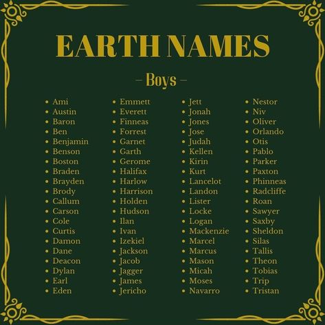 Knight Name Ideas, Royalty Names For Boys, Names Meaning Earth, Air Names, Earth Names, Hero Names, Botanical Names, Oc Names, Fantasy Character Names