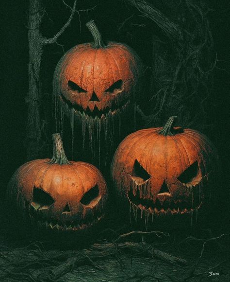 #halloween #pumpkin #jackolanterns Hungry Pumpkin, Pumpkin World, Pumpkin Tattoo, Creepy Pumpkin, Pumpkin Images, Dark Fantasy Artwork, Halloween Photography, Dollar Store Halloween, Halloween Everyday