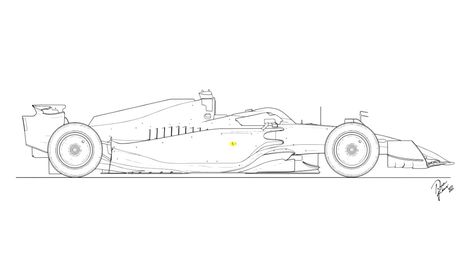 Formula 1 Car Sketch, Formula 1 Drawing Easy, F1 Car Drawing Easy, F1 Car Sketch, Formula 1 Tattoo Ideas, Car Drawing Easy, Wallpaper F1, Side View Drawing, Sinchan Wallpaper