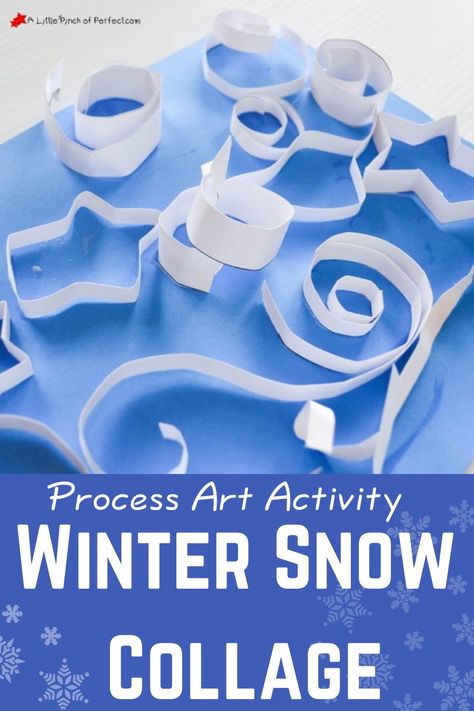 Winter Process Art, Easy Process Art, Indoor Kids Crafts, Snow Paper, Winter Crafts For Toddlers, Easy Craft For Kids, Snow Storms, Winter Unit, Winter Activities Preschool