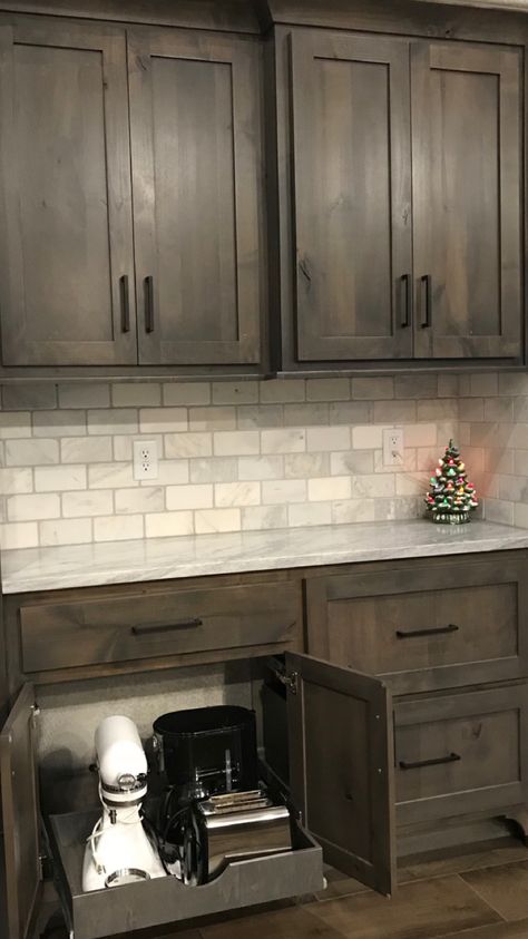 Custom Kitchen Remodel, Shelves Kitchen, Rustic Kitchen Cabinets, Gray Cabinets, New Kitchen Cabinets, Organization Diy, Kitchen Diy, Trendy Kitchen, Cabinets Organization