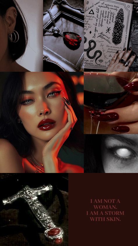 Amren from A Court of Mist and Fury Feminine Fatale Aesthetic, Acotar Cosplay, Amren Acotar, Feminine Fatale, Saga Acotar, Acotar Art, Court Of Thrones And Roses, Acotar And Tog, Feyre Archeron