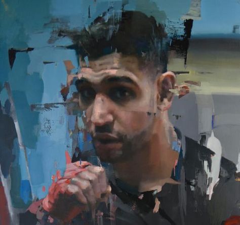 Amir Khan (detail) by Christian Hook - winner of the portrait artist of the year 2014. Christian Hook, Amir Khan, Painting People, Portrait Sketches, Sky Art, Abstract Portrait, Portrait Artist, Life Drawing, Figure Painting