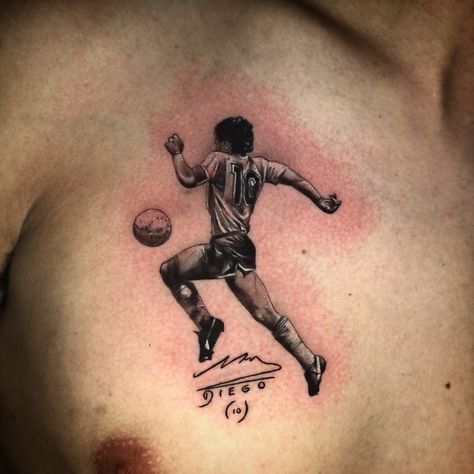 Maradona Tattoo, Soccer Tattoos, Tattoos For Guys, Mario, Tattoos, Quick Saves