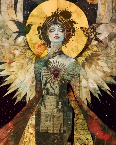 Lisbeth Cheever-Gessaman (@shewhois) • Instagram photos and videos Freedom In Art, Esoteric Art Spiritual, Wild Woman Art, Vali Myers, Winged Woman, Vertical Artwork, Altar Art, Mini Altar, Manitou Springs