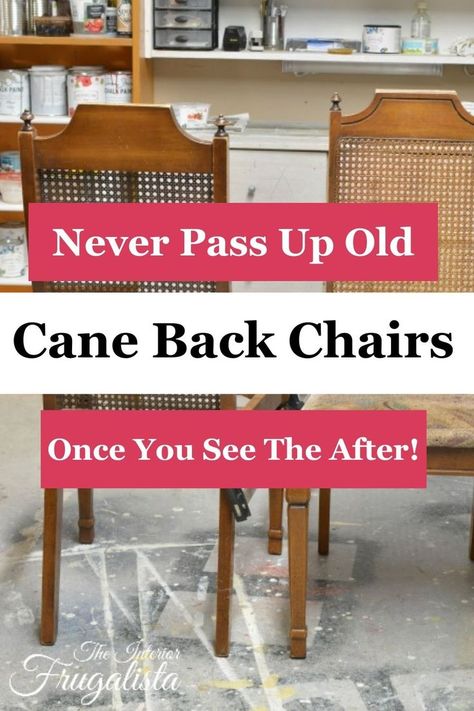 Cane Chairs Painted, Cane Chair Redo, Painting Old Chairs, Dining Room Chairs Makeover, Cane Chair Makeover, Grain Sack Stripes, Redesign Furniture, Dining Chair Makeover, Reupholster Chair Dining