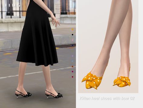 Sims 4 Cc Kitten Heels, Sims 4 Gucci Cc, Sims4 Shoes, Sims Shoes, Black Simmer, Kitten Clothes, Clothes Cc, Cc Shoes, Sims 4 Cc Shoes