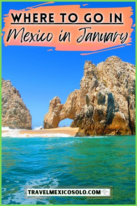 Discover everything about traveling to Mexico in January — including weather in Mexico in January, and 10 best places to visit in January, like Cancun, Mexico City, Los Cabos, Tulum, Oaxaca & more. Mexico In January Outfits, Birthday In Mexico, Mexico In December, Tropical Places To Visit, Mexico Vacation Spots, January Weather, Rosarito Mexico, Traveling To Mexico, Best Beaches In Mexico