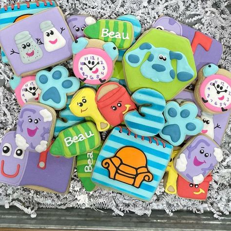 Blues Clues Treats, Blues Clues Cookies, Blues Clues Birthday Party, Blue Clues, Blue's Clues Birthday Party, Clue Party, Birthday 4, 1st Birthday Themes, 2nd Birthday Party Themes