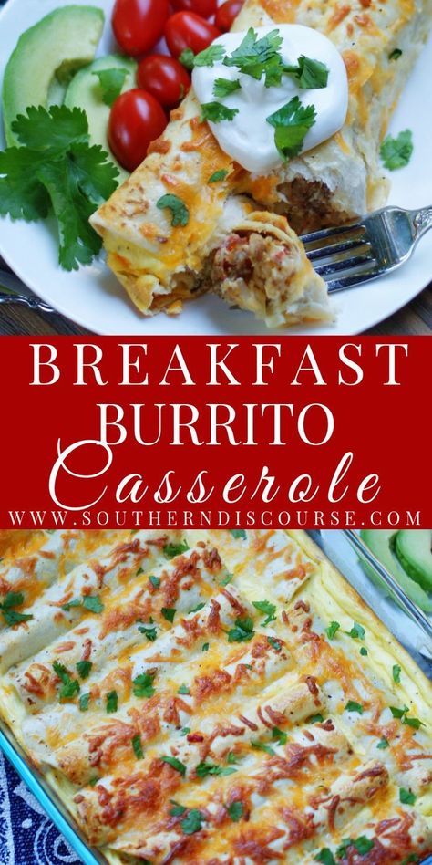 Breakfast Burrito Casserole, Hashbrown Potatoes, Make Ahead Breakfast Burritos, Burrito Casserole, Potatoes And Cheese, Breakfast Recipies, Breakfast For A Crowd, Overnight Breakfast, Breakfast Burrito