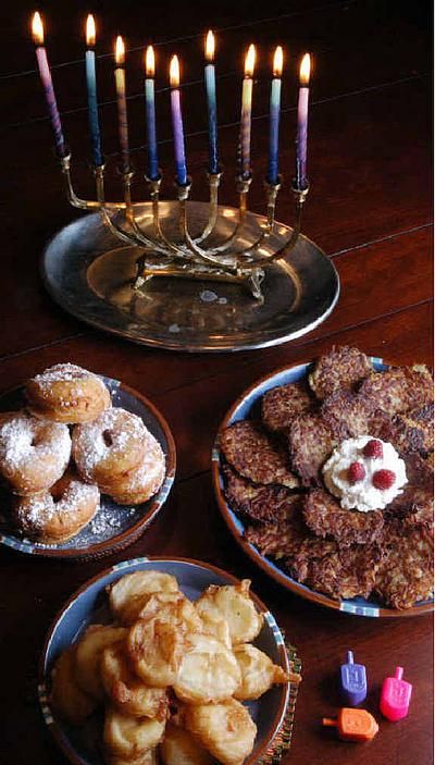 Jewish Holiday Calendar, Hannukah Decorations, Hannukah Recipes, Jelly Donuts, Happy Hannukah, Hanukkah Celebration, India Street, Jewish Festivals, Hanukkah Food