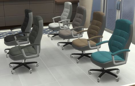 OceanRAZR Office Chair "Avenger" Sims 4 Cc Office, Sims4 Living Room, Sims 4 Office, Sims 4 Cc Objects, Sims 4 Cc Download, Sims 4 Cc Skin, Memory Games For Kids, Toddler Chair, Sims 4 Furniture