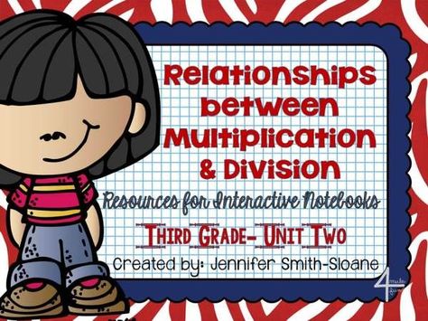 Relationships Between Multiplication and Division (resources for interactive notebooks): Third Grade Multiplication, 3rd Grade Multiplication, Math Patterns, I Love Math, Math Multiplication, It Is Done, Love Math, Third Grade Math, Multiplication And Division