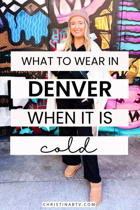 Discover the must-have cold weather outfits for a stylish winter adventure in Denver, Colorado. Our curated selection includes casual cold weather outfits that are both trendy and functional. Elevate your winter wardrobe with the latest women's fashion trends. Cold Weather Travel Outfit, Colorado Fall Outfits, Casual Cold Weather Outfits, Cold Weather Packing List, Cold Weather Travel, Colorado Fashion, November Outfits, Trendy Winter Outfits, December Outfits