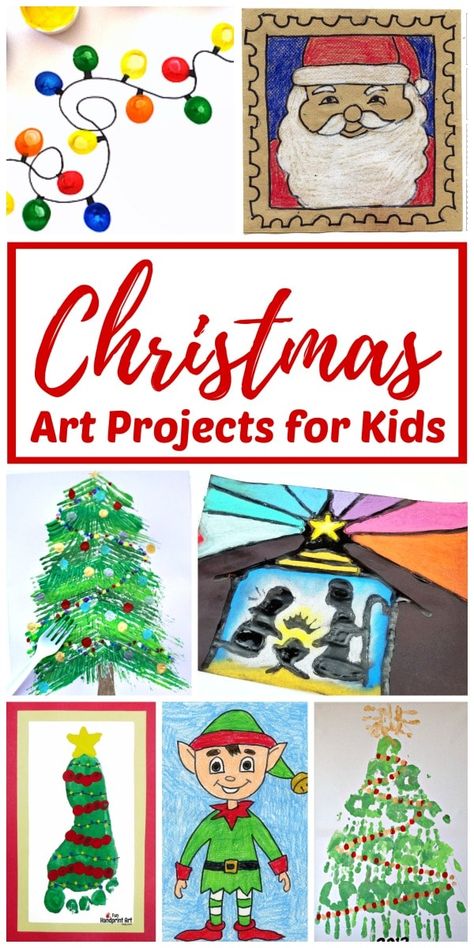 Christmas art projects for kids - Keep the kids busy through the holiday season with these cute Christmas art and craft project ideas for children. This cool collection includes Christmas handprint, footprint, and fingerprint art and other fun painting ideas for toddlers to teens! | #ChristmasArt #ChristmasCraft Painting Ideas For Toddlers, Christmas Art Projects For Kids, Kids Christmas Painting, Fun Painting Ideas, Christmas Handprint, Christmas Art For Kids, Christmas Art Projects, Fingerprint Art, Christmas Canvas Art