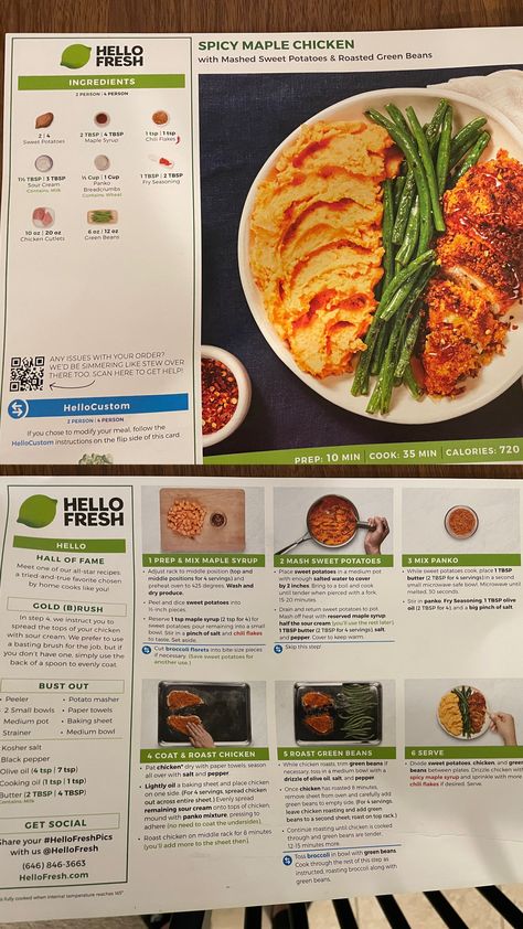 Hello Fresh Spicy Maple Chicken, Hello Fresh Recipes Cards Printable, Hello Fresh Recipe Cards, Hellofresh Recipe Cards, Spicy Maple Chicken, Hello Fresh Recipes Cards, Hello Fresh Menu, Hello Fresh Dinners, Fresh Dinners