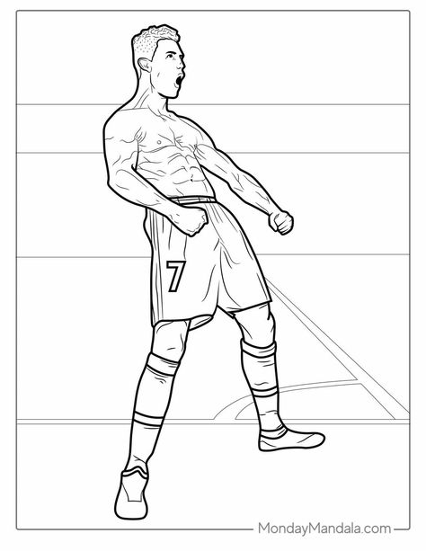 Football Coloring Pages, Ronaldo Soccer, Puppy Coloring Pages, Ronaldo Cristiano, Ronaldo Real Madrid, Messi And Ronaldo, Truck Coloring Pages, Dog Coloring Page, Coloring Page Ideas