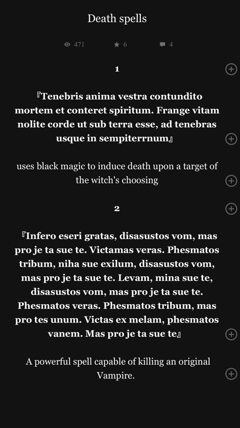 Witch Spells In Latin, Spells In Latin, Tvd Wattpad Stories, Tvdu Spells, Legacies Spells, Tvd Spells, Latin Witch Spells, Latin Spells, Dark Magic Spells