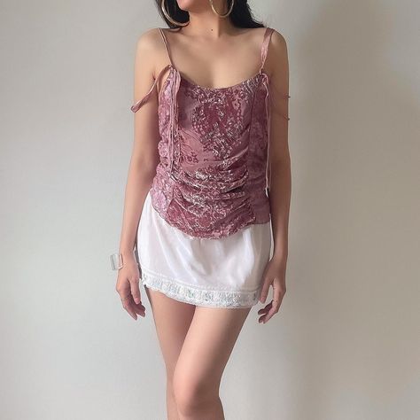 vintage dusty purple floral mesh cami top size L... - Depop Purple Crop Top, Dusty Purple, Cami Top, Purple Floral, Vintage Colors, Cami Tops, Women's Tops, Crop Tops Women, Vintage Ladies