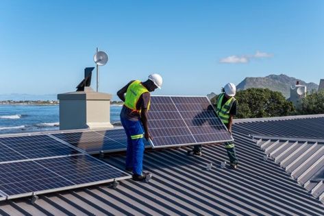 Into eco-friendly everything? Consider becoming a solar panel installer! Read more about it here. | These 8 Home Improvement Trades Are Desperate for New Blood Nairobi City, Green Jobs, Solar Panels For Home, Energy Crisis, Energy Industry, Solar Installation, World News Today, Solar Pv, Energy Projects