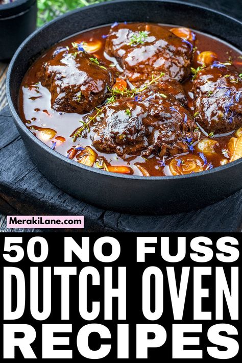 Camping Dutch Oven, Cooking In Dutch Oven Easy Recipes, Recipes For Lodge Dutch Oven, Ditch Oven Camping Recipes, Slow Cook Dutch Oven Recipes, How To Cook In A Dutch Oven, Make Ahead Dutch Oven Meals, Dutch Oven Dishes, Health Dutch Oven Recipes