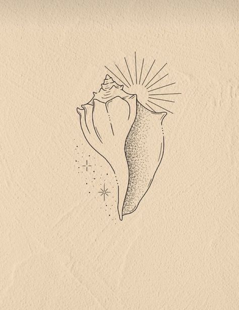 Conk Shell Tattoos, Queen Conch Shell Tattoo, Whelk Shell Tattoo, Fine Line Sea Shell Tattoo, Shell Line Tattoo, Simple Shell Tattoo, Fine Line Shell Tattoo, She’ll Tattoo, Oyster Shell Tattoo