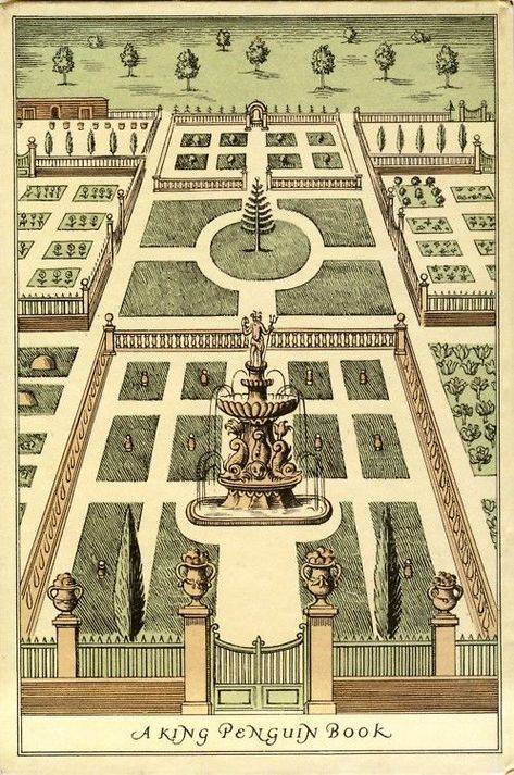 Formal gardens have a balanced design symmetry and a clear floor plan. Their hard and soft landscaping will have a geometric  structure, often around a central feature. But despite its grand origins, this style adapts well to gardens of any size, even tiny urban spaces. King Penguin, Penguin Book, Formal Garden, Garden Design Plans, Formal Gardens, French Garden, Small Garden Design, Penguin Books, Old Book