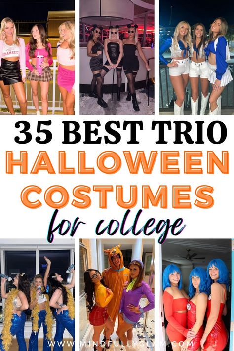 trio halloween costumes Group Halloween Costumes For 3, Simple Halloween Costumes For Women, Diy Teen Halloween Costumes, Simple Halloween Costumes, Costumes For Teenage Girl, Old Halloween Costumes, Three Blind Mice