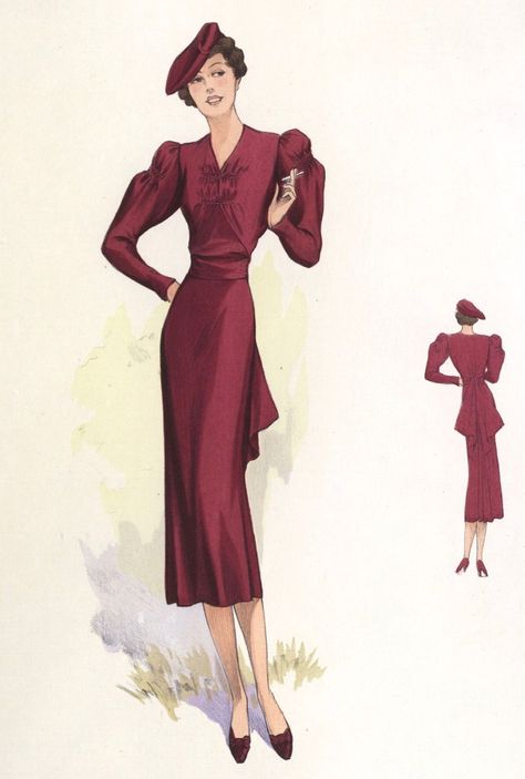 1939 Womens Fashion, 1930s Female Fashion, 1940s Fashion Plates, 1930s American Fashion, 1930 Fashion Women, 1934 Fashion, 1933 Fashion, 1937 Fashion, 1930s Fashion Plates