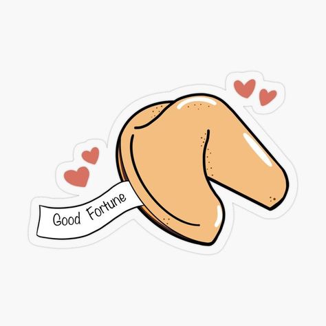 Make sure that good luck is always within reach with this cute fortune cookie sticker!

#supportsmallbusiness #fortunes #art #stickers #artist #redbubble #cookie Fortune Cookie Drawing, Fortune Cookie Art, Stickers Artist, Chinese Fortune Cookie, Cookie Clipart, Tiny Canvas, Inktober 2023, Asian Cards, Cookie Images