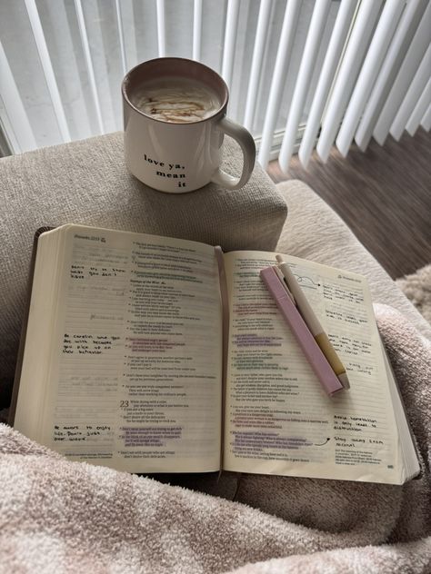 Reading Bible Aesthetic Pictures, Read The Bible Aesthetic, Religious Studies Aesthetic, Group Bible Study Aesthetic, Study Bible Aesthetic, Masters Aesthetic, Coffee And Bible, Bible Study Aesthetic, Reading Bible