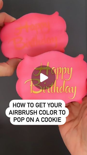 The Cookie Countess on Instagram: "Try this technique the next time you’re struggling to get airbrush color to really POP on your cookies - and save your wrists from the pains of piping as a bonus! 🤣" Air Brush Cookies, Airbrushing Cookies, Airbrush Cookies Ideas, Airbrushed Cookies, Grad Cookies, Cookie Countess, Cookie Videos, Cookie Stencils, Decorated Cookies