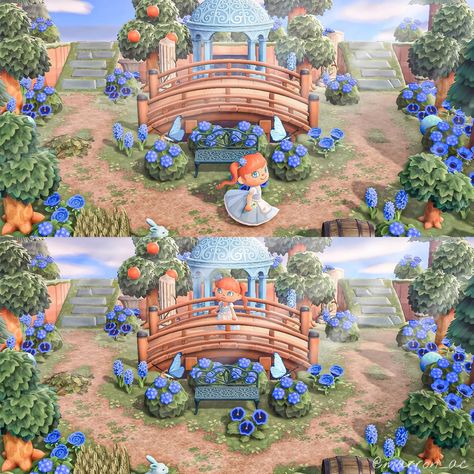 Acnh Blue Clothes, Animal Crossing Builds, Nintendo Switch Animal Crossing, Animal Crossing Island Inspo, Animal Crossing 3ds, Ac Ideas, Animal Crossing Guide, Acnh Inspiration, Acnh Island Ideas