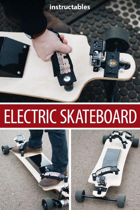 Diy Electric Skateboard, Motorized Skateboard, Outdoor Roller Skates, Biking Diy, Longboard Decks, Electronics Projects Diy, Electric Skateboard, Longboards, Electronic Engineering