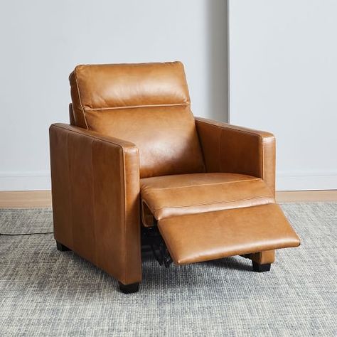 Mid Century Recliner, Modern Recliner Chairs, Modern Recliner, Power Recliner Chair, Oversized Furniture, Leather Recliner Chair, Power Recliner, Room Planning, Leather Recliner