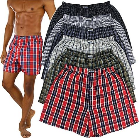 Amazon.com: Keep shopping for Best Shorts For Men, Plaid Boxer Shorts, African Print Long Dress, Kawaii Logo, Plaid Boxers, Boxer For Men, Men's Boxers, Men Boxers, Mens Boxer Shorts