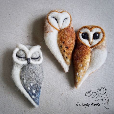 Wildlife - My Inspiration Needle Felted Owl, Felt Owls, Needle Felting Diy, Felt Owl, Needle Felting Tutorials, Felt Jewelry, Needle Felting Projects, Felting Tutorials, Felt Birds