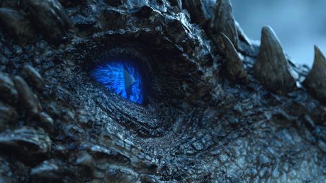 blue dragon eye #Dragon #Dragon Game of Thrones Game of thrones Night King King of the night #1080P #wallpaper #hdwallpaper #desktop Watchers On The Wall, Walker Wallpaper, Inheritance Cycle, Game Of Thrones Dragons, Dragon Glass, Ice Dragon, White Walker, Night King, Gra O Tron