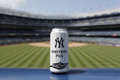 Major League Beers: 9 Beers Brewed For Baseball Season Beer Ad, New York Yankees Baseball, Blue Point, Baseball Theme, Yankees Baseball, Baseball Season, Baseball Games, Major League Baseball, Major League